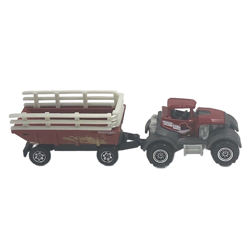 Matchbox Trevino Farms Tractor Diecast 2015 and Plastic Trailer 2011 Mattel New
